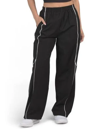 Track Pants with Contrast Piping