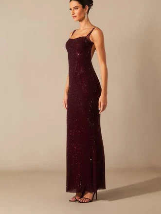Marissa Backless Diamante Maxi Dress