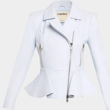 lyric peplum leather biker jacket
