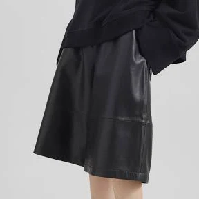 Olivia Leather Bermuda Shorts