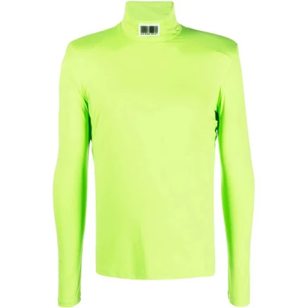 VTMNTS - barcode turtleneck jumper - men - Polyamide/Spandex/Elastane - L - Green