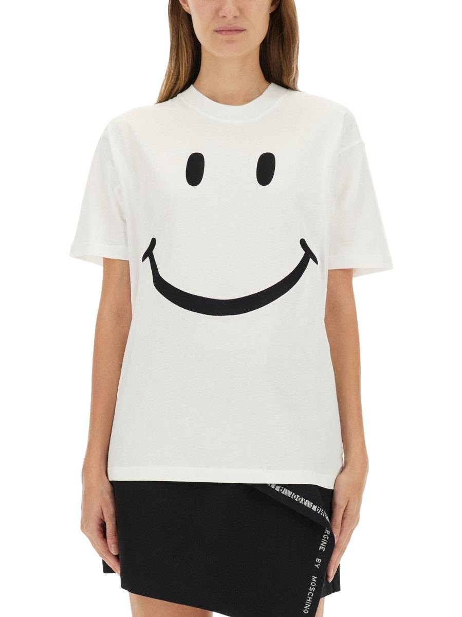 Flower Smiley Print T-shirt