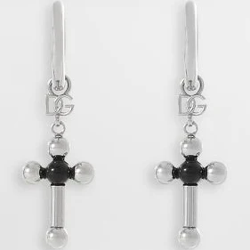 Dolce & Gabbana Creole Cross Earrings