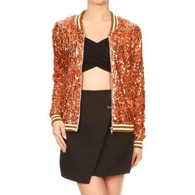 Sequin Zip Up Jacket for Women by Anna-Kaci