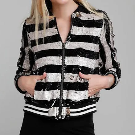 Dolce Cabo Sequin Bomber Jacket