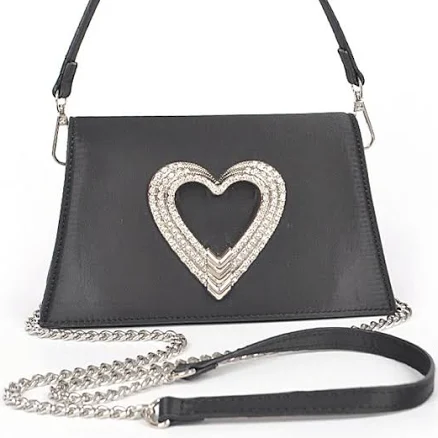 Satin Triple Heart Top-Handle Mini Bag