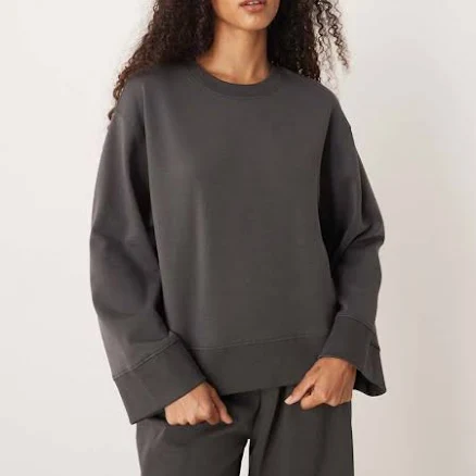 ASOS Design Interlock Oversized Crew Neck Top