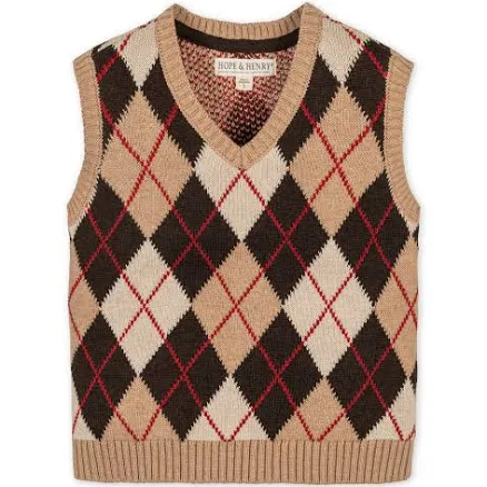 Organic Argyle Sweater Vest