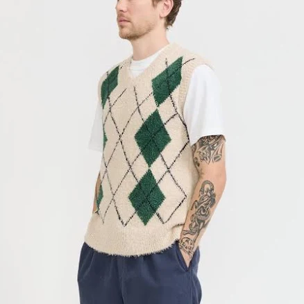 Kestin Carron Argyle Organic Cotton Vest