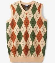V-Neck Argyle Sweater Vest