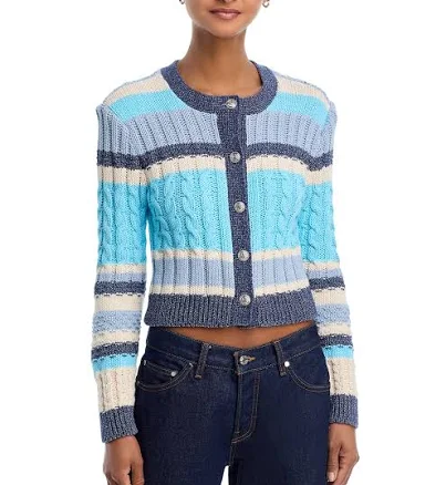 Steve Madden Women's Eviee Cotton Blend Cable Cardigan