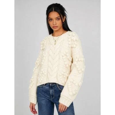 Cherie Code Women's Cable‐Knit Heart Pattern Sweater