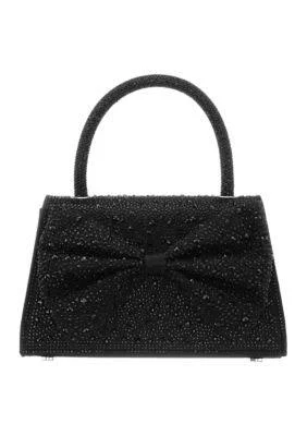 Womens Nina Crystal Magnetic Snap Satchel Bag