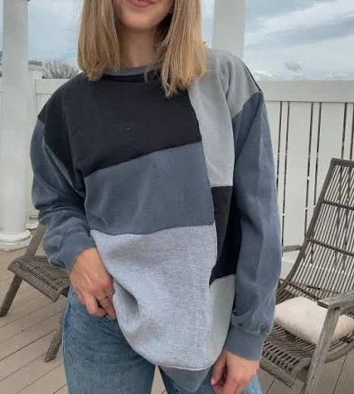 Zero Waste Upcycled Patchwork Sweatshirt
