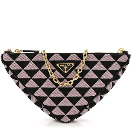 Prada Women's Embroidered Jacquard Mini Bag