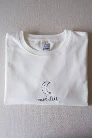 Nuit d'Été Hand-Embroidered T-shirt