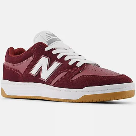 New Balance Numeric 480 Burgundy & White Skate Shoes