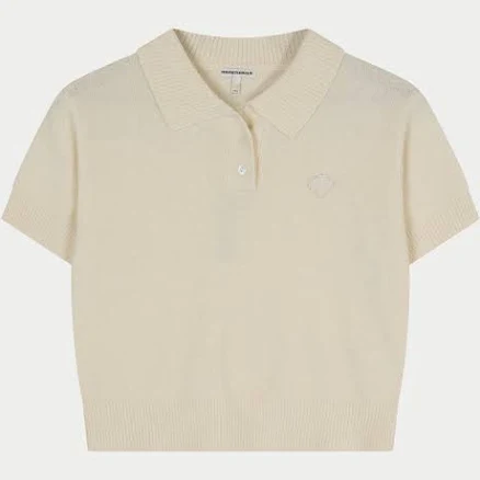 Towelling Open Collar T-Shirt