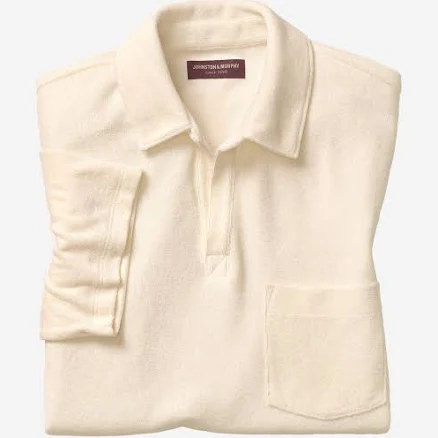 Johnston & Murphy Men's Terry Open Collar Polo