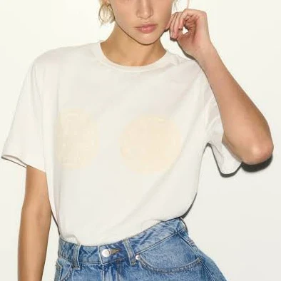 H&M Ladies Embroidered T-Shirt