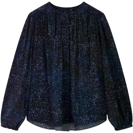 Isabel Marant Sally Pleated-frill Blouse - Blue