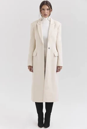 'Remi' Single Breasted Long Coat