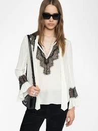 Zadig & Voltaire Women's Tuan Lace Silk Blouse