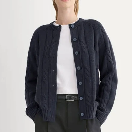 Everlane Cable Cardigan in Extrafine Luxe Merino