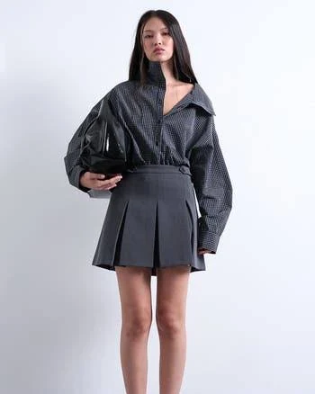 Topshop Pleated Mini Skirt