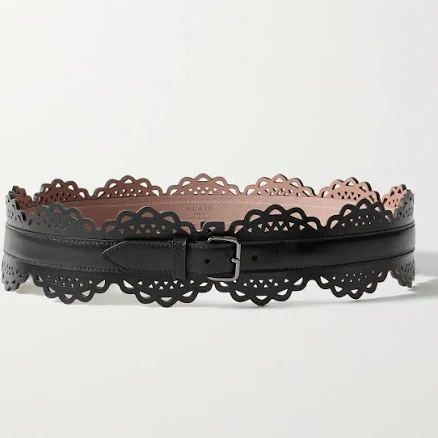 Alaïa Laser-cut Leather Belt Women