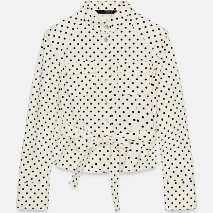 Zara Polka Dot Shirt Jacket