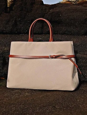 JOY GRYSON Ricky New Tote Nylon Bag_Dark Beige by W Concept