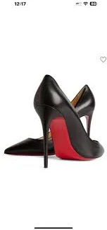 Christian Louboutin Pigalle 100 Follies Black Leather Pump Sz 40.5 $795