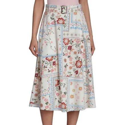 Bagatelle Women's Belted Mid Skirt