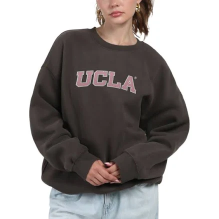 HYPE AND VICE UCLA Pink Block Offside Crewneck Brown
