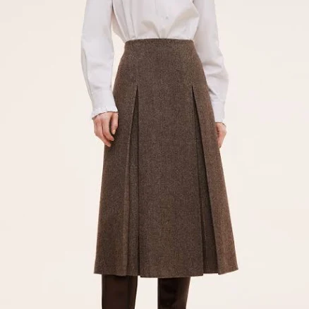 Wool A-Line Skirt