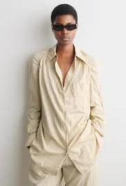 Crinkled-Silk Shirt