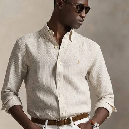 Ralph Lauren Men's Custom Fit Linen Shirt