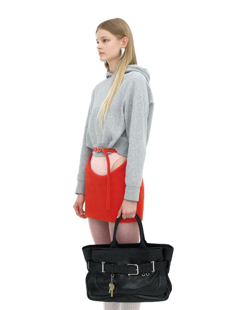 TOTE BROCLE BAG [STONE BLACK]