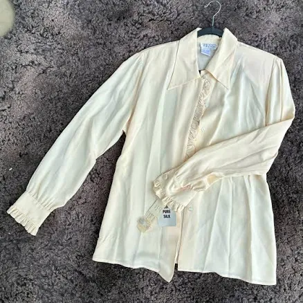 Vintage 90s Tess Silk Blouse
