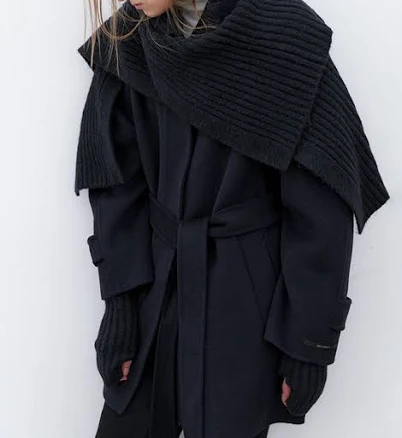 KNIT SET BALMACCAN HANDMADE HALF COAT S