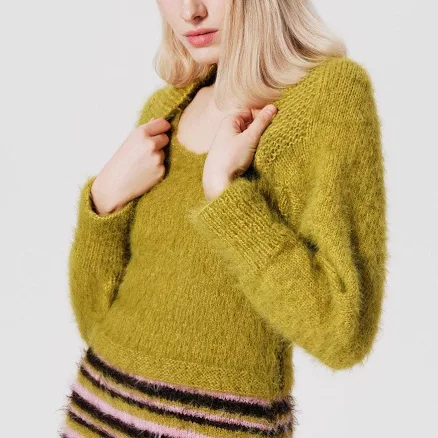 Mia Merino Wool Hand Knit Bolero Jacket
