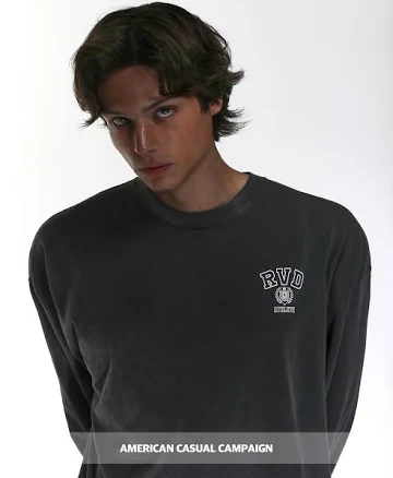 American Casual Campaign RVD Pigment Overfit Crewneck Long Sleeve