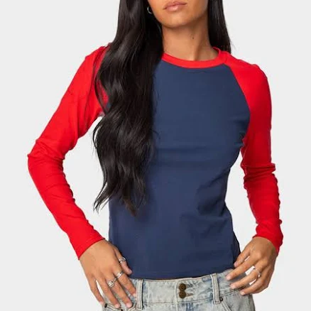Edikted Women's Tommi Raglan Long Sleeve T-Shirt