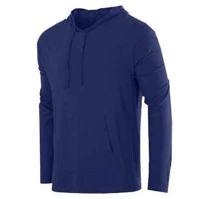 Men's Lightweight Cotton Pullover Hoodie with Drawstring