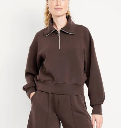 Old Navy Women's Bounce Fleece Half-Zip Pullover Sweatshirt
