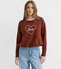 Loft Love Embroidered Bubble Sweatshirt
