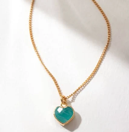 Precious Heart Birthstone Necklace