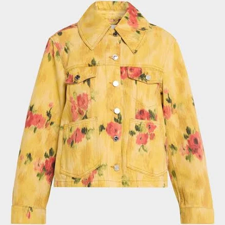 Ganni Women's Floral Print Denim Jacket