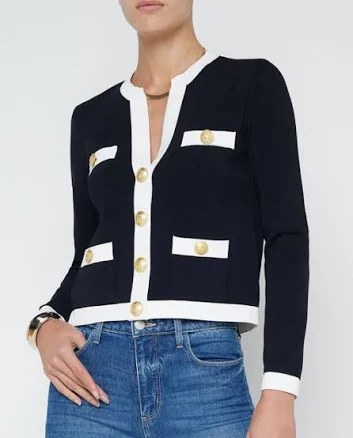 Estefania Contrast Trim Cardigan